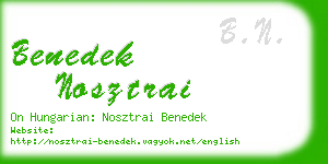 benedek nosztrai business card